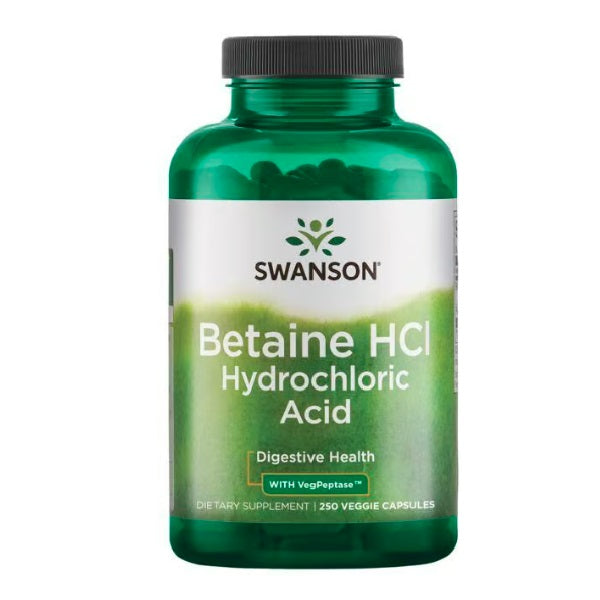 CC Acido Clorhidrico con Pepsina (250 caps), Swanson