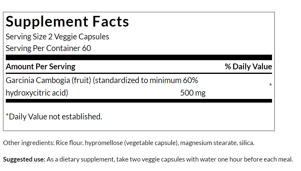Garcinia Cambogia 250 mg (120 veg caps), Swanson