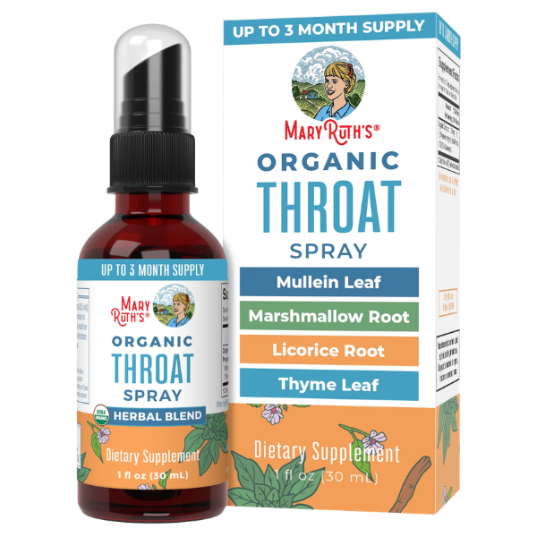 Spray para Garganta Orgánico Sin Sabor (1 fl oz 30 ml), MaryRuth's
