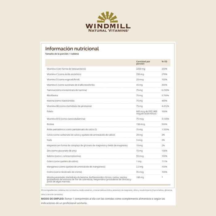 Multivitamínico Mega 75 (60 tabs), Windmill