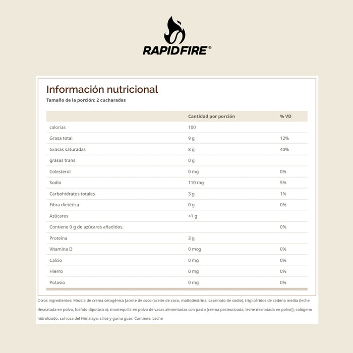 Crema con Colágeno para Café Rapid Fire® (217 g), Windmill (Copia)
