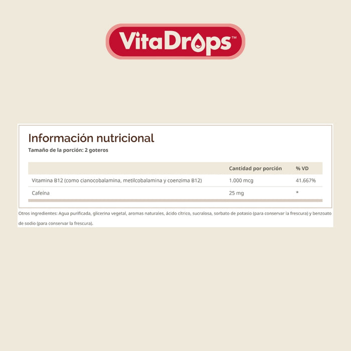 Vitamina B12 Sabor Cereza VitaDrops™ (120 ml), Windmill
