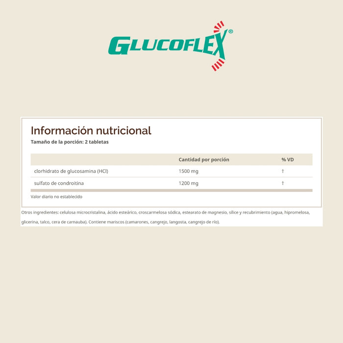 Glucosamina y CSA 2 al Día Glucoflex® (120 tabs), Windmill