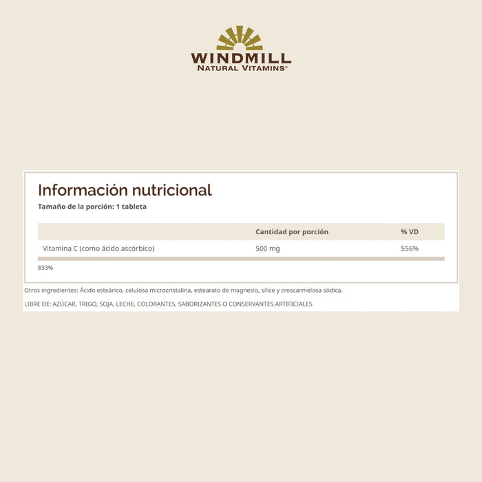 Vitamina C-500 mg (250 tabs), Windmill