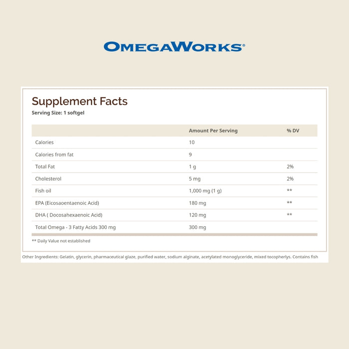 Omega 3 con Recubrimiento Entérico OmegaWorks™ (90 softgels), Windmill