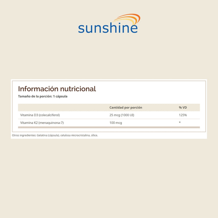 Vitamina D3 25 mcg 1000 IU Sunshine™ (60 caps), Windmill