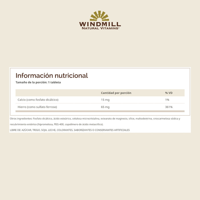 Sulfato de Hierro (300 tabs), Windmill