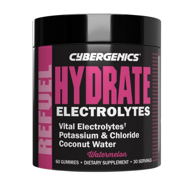 Electrolitos Sabor Sandía Cybergenics® (60 gomitas), Windmill