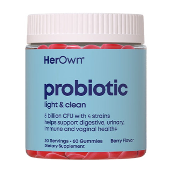 Probiótico para Mujeres Light & Clean HerOwn® Sabor Frutos Rojos (60 gomitas), Windmill