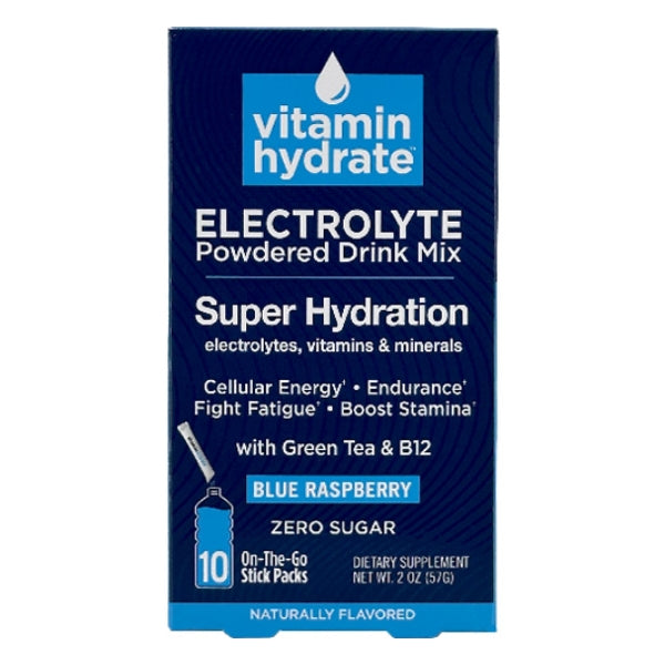 Electrolitos para Hidratación Sabor Mora Azul vitaminhydrate™ (10 packs), Windmill