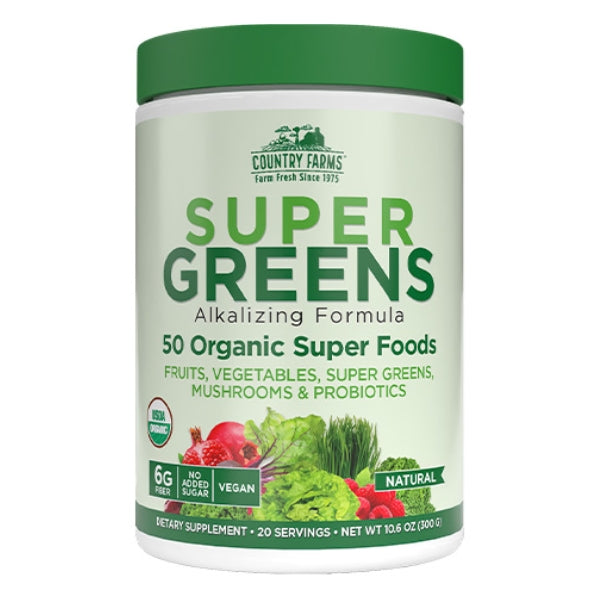 Apoyo Inmunológico Super Greens Fórmula Alcalinizada Country Farms® (300 g), Windmill