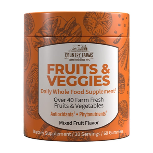 Frutas y Verduras Apoyo Inmunológico Sabor Frutal Country Farms® (60 gomitas), Windmill