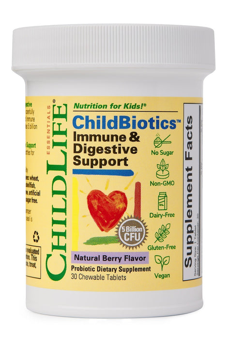 CC Childbiotics Apoyo Inmunologico y Digestivo para Niños (30 tabs masticables), Child Life