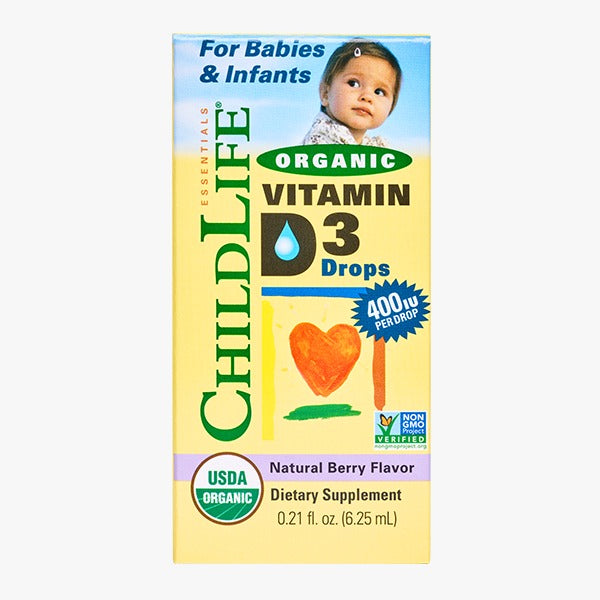 Vitamina D3 Orgánica 400 UI para Niños (0.21 fl oz 6.25ml), Child Life