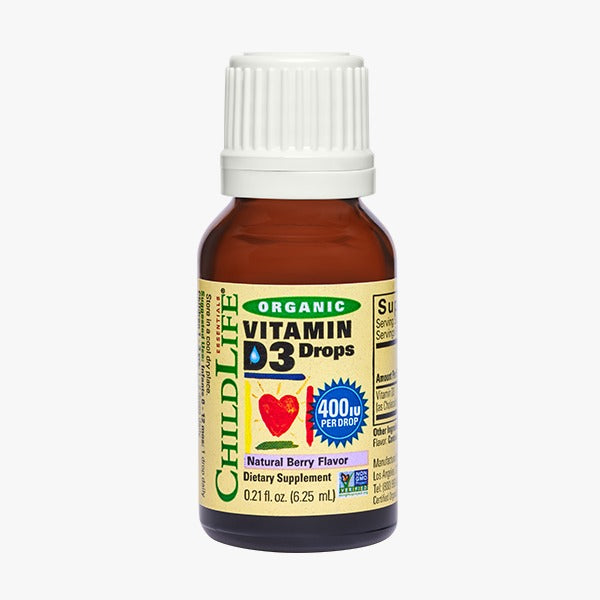Vitamina D3 Orgánica 400 UI para Niños (0.21 fl oz 6.25ml), Child Life