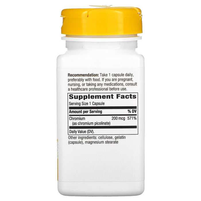 CC Picolinato de Cromo 200 mcg (100 caps), Nature's Way