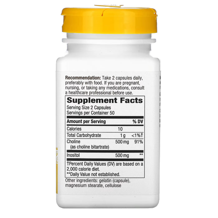 Colina e Inositol 1000 mg (100 caps), Nature's Way