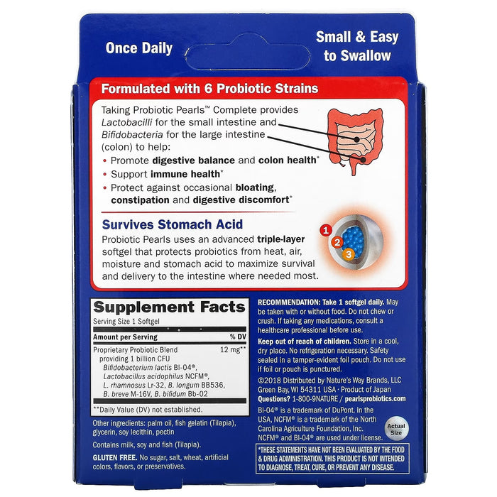 Probiótico Pearls® Salud Digestiva (30 softgels), Nature's Way