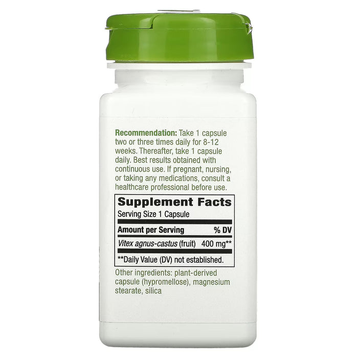 Apoyo Menstrual Vitex 400 mg (100 veg caps), Nature's Way