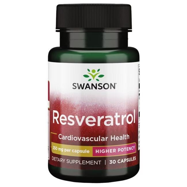Resveratrol, ayuda cardiovascular de 250 mg (30 caps), Swanson