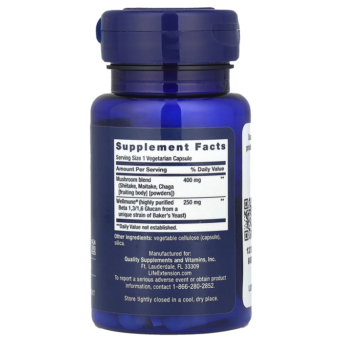 Hongo para Inmunidad con Betaglucanos (30 veg caps), Life Extension