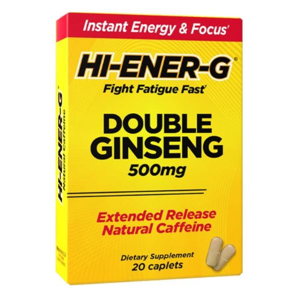 Doble Ginseng 500 mg Energético Diario Hi-Ener-G® (20 caplets), Windill