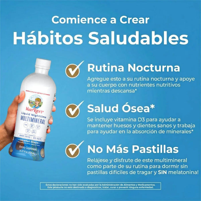 Kit #23 Multimineral Nocturno Sabor Coco (887 mL), MaryRuth's
