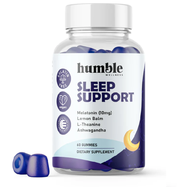 Ashwagandha y Melatonina 10 mg para Dormir Bien (60 gomitas) | Humble