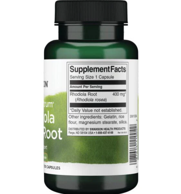 Raiz de Rhodiola Rosea 400mg (100 caps), Swanson