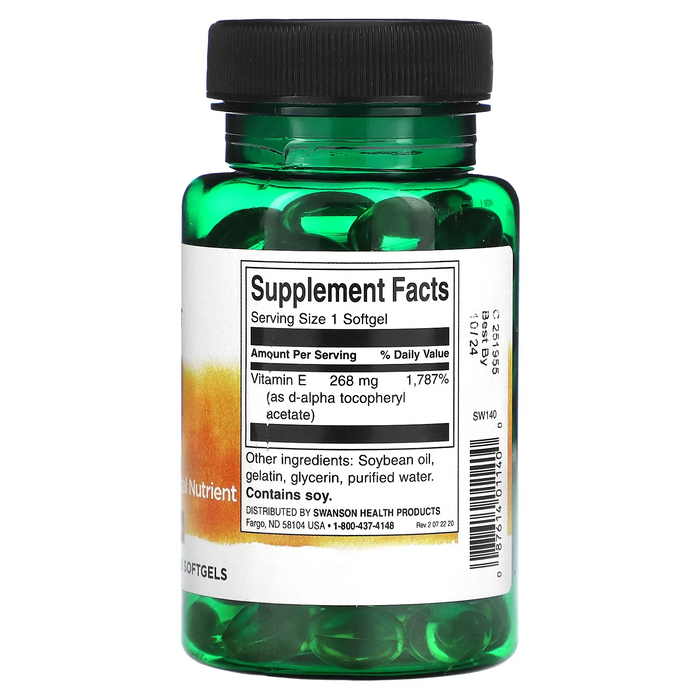 Vitamina E 400 IU 268 mg ( 100 softgels), Swanson