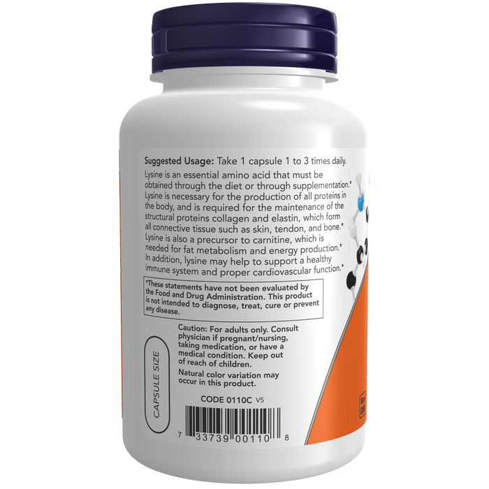 Now L-Lisina 500 mg (100 veg caps)