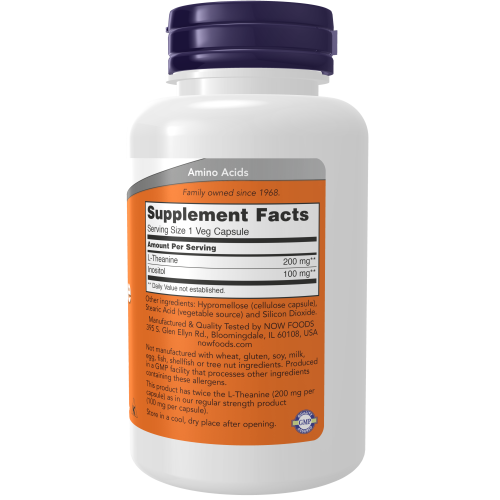 L-Teanina de Doble Fuerza 200 mg (120 veg caps)