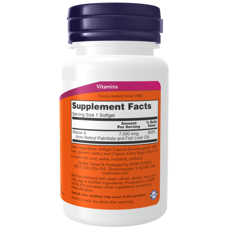 Vitamina A 25,000 (100 softgels)