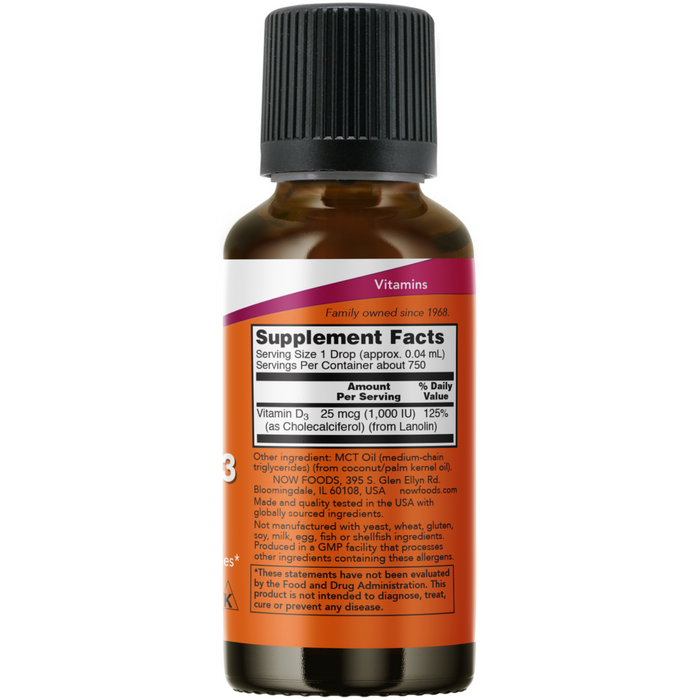 Extracto Liquido de Vitamina D3 (1 fl oz 30 ml)