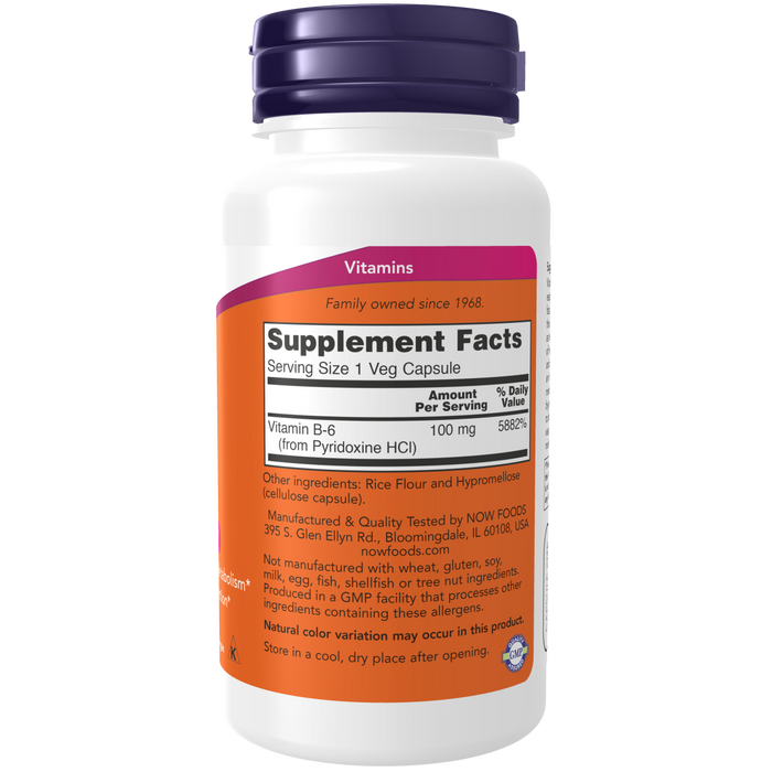 Vitamina B-6 100 mg (100 veg caps)