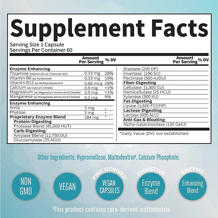 Enzimas Digestivas (60 caps), Mary Ruth´s