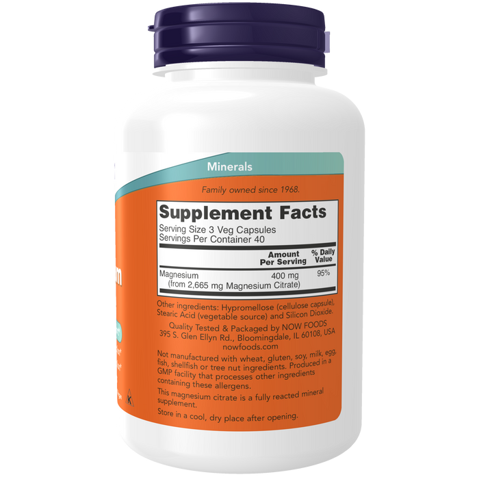 Citrato De Magnesio 400 mg (120 veg caps)