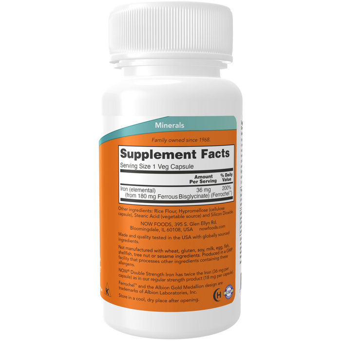 Hierro Doble Concentración 36 mg (90 veg caps)