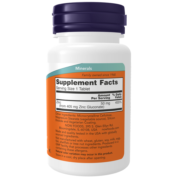 Zinc 50 mg Gluconato (100 tabs)