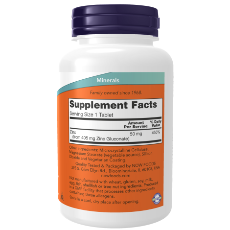 Zinc 50mg Gluconato (250 tabs)