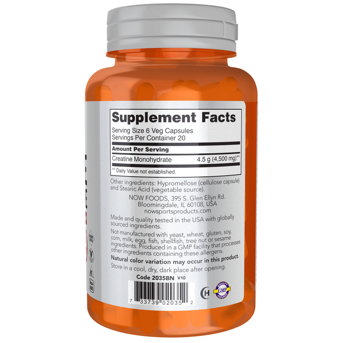 Monohidrato de Creatina 750 mg (120 veg caps)