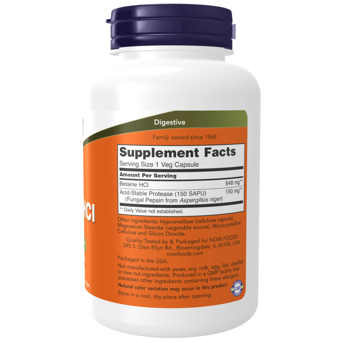 Betaina HCl 648 mg (120 veg caps)
