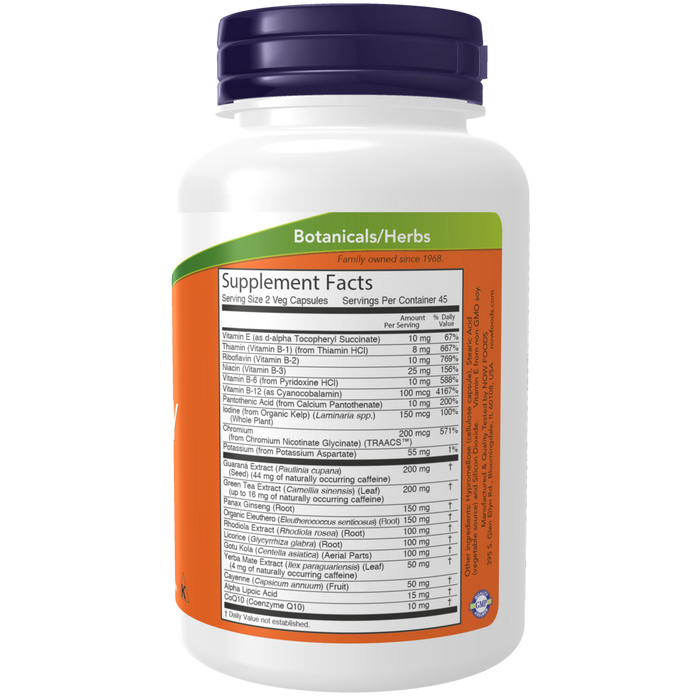 Metabolismo y Salud Adrenal (90 cápsulas vegetales) | NOW
