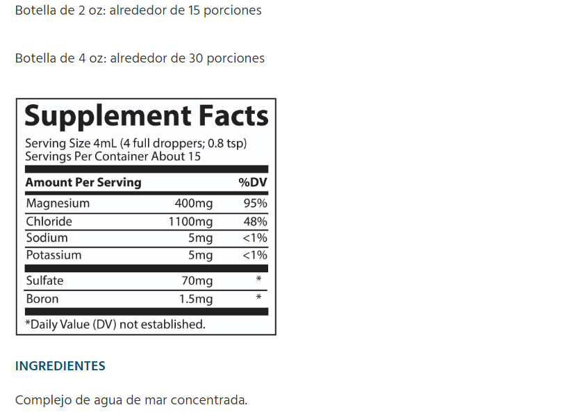 Magnesio Ionico 400mg (2 fl oz/59ml), Trace Minerals