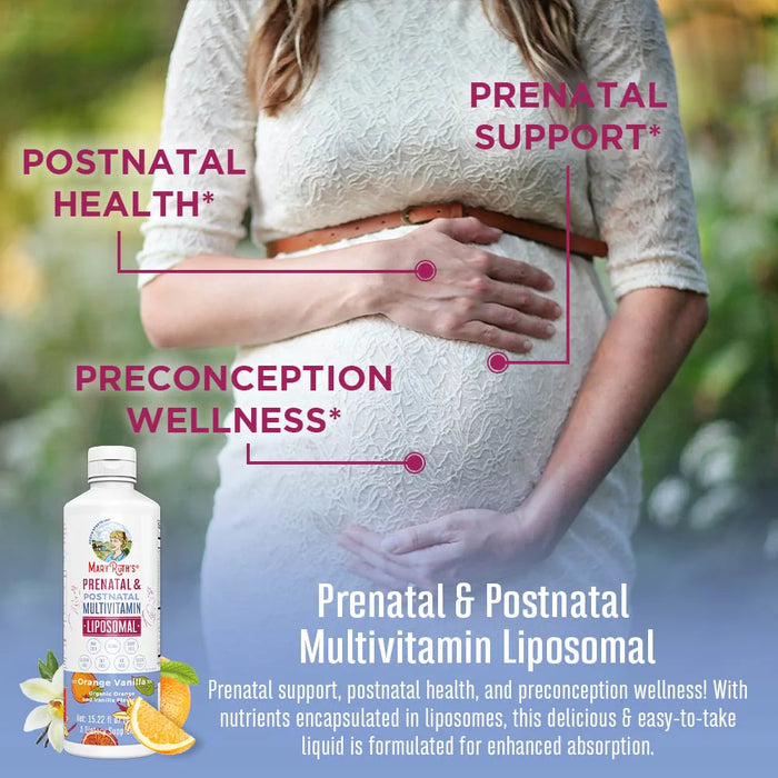Multivitaminico Liposomal Prenatal y Posnatal (15.22 fl oz/450.10ml), Mary Ruth´s
