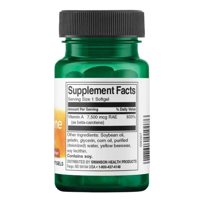 CC Betacaroteno Vitamina A 25000 IU (100 softgels) , Swanson