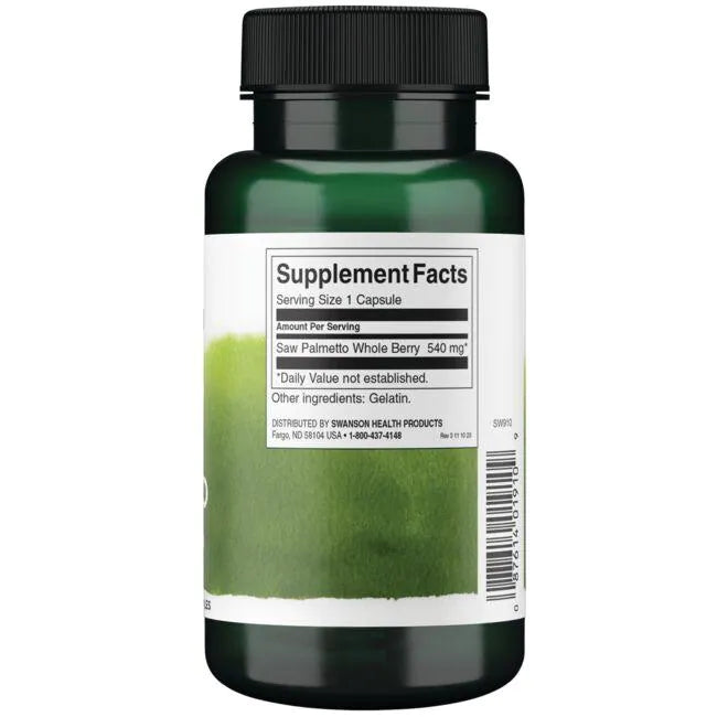 Swanson Premium - Saw palmetto 540mg 100caps 