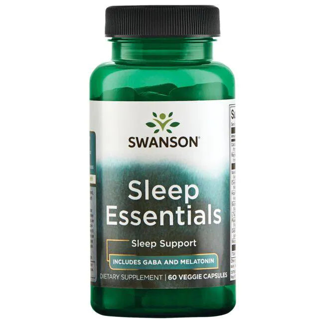 GABA y Melatonina para Dormir Mejor (60 cápsulas vegetales) | Swanson