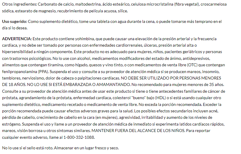 DHEA Supremo para Intimidad (45 tabs), Swanson