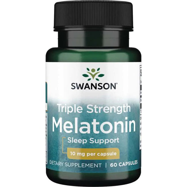 Melatonina de Triple Potencia 10 mg (60 caps), Swanson